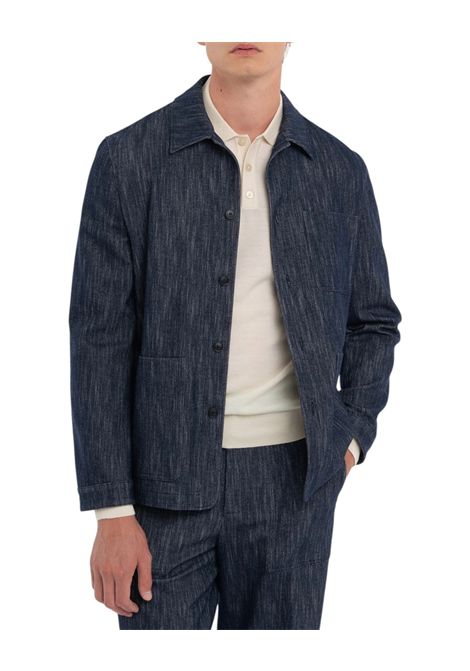 blue stretch cotton wool denim overshirt MANUEL RITZ | suits Jacket | 3932G2440 25361189